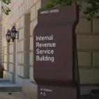 The sign outside the Internal Revenue Service building.
