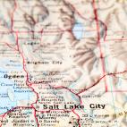 A map of the state of Utah focused on Salt Lake City