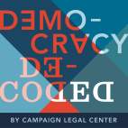 Cover art for Campaign Legal Center's podcast series, Democracy Decoded