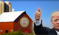 Trump thumbs up + Presidential Coalition logo