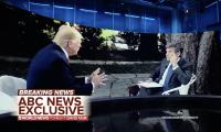 Trump being interviewed by George Stephanopoulos