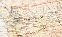 A map of the state of Washington