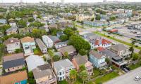 Aerial shot of residential homes