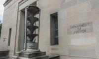 The outside of the Department of Justice building