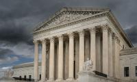 The U.S. Supreme Court building on a cloudy day