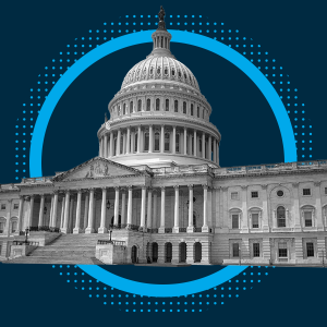 The United States Capitol building and its dome
