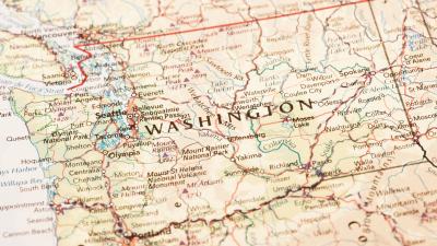 A map of the state of Washington