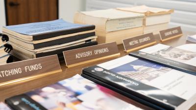 A stack of booklets labeled "Advisory Opinions" sitting on a table