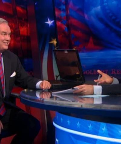 Trevor Potter appearing on an episode of The Colbert Report.