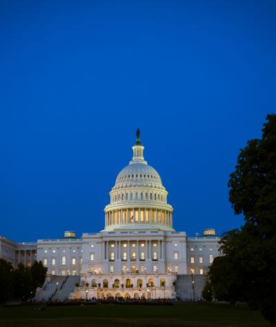U.S. Capitol at night