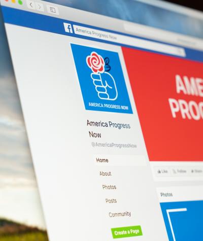 Facebook page of America Progress Now