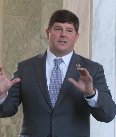 Steven Palazzo gesturing while speaking