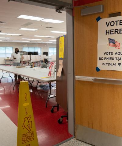 A polling place during the primary election in Virginia on June 21, 2022. Photo by Casey Atkins/Campaign Legal Center.