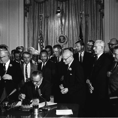 black and white, people, meeting, audience, sign, usa, america, musician, black, monochrome, president, white house, united states, ceremony, jr, photograph, 1964, congress, african american, monochrome photography, social group, martin luther king, racial segregation, lyndon b johnson, civil rights act, u s congress
