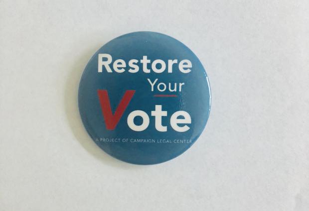 Restore your Vote pin or button