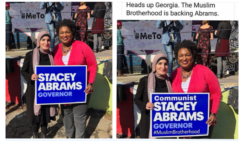 Stacy Abrams with Linda Sarsour.