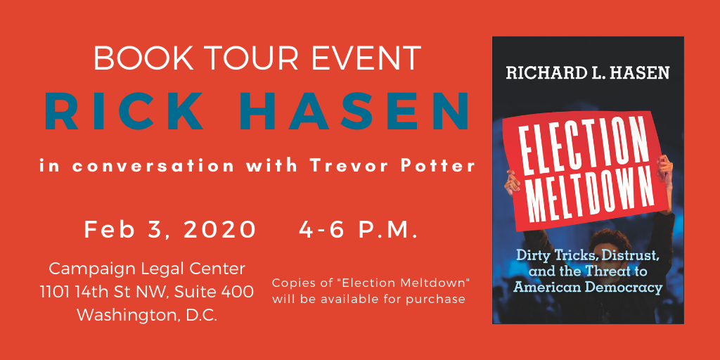 Rick Hasen Book Event 2019 Flyer
