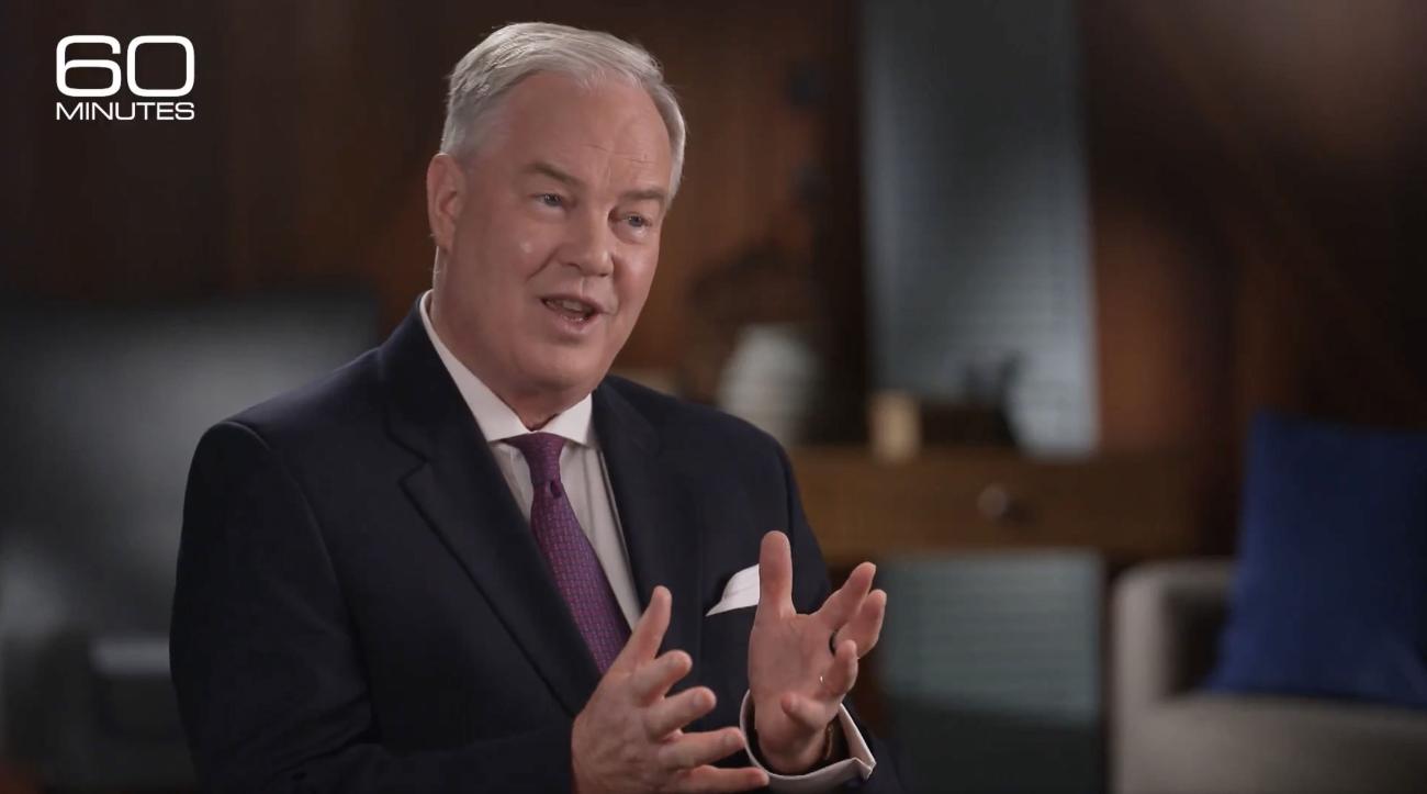 Trevor Potter talking to Leslie Stahl of 60 minutes 